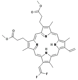 CAS 登录号：123279-54-9， 8(2),8(2)-二氟原卟啉二甲基酯