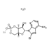 CAS#: 123334-12-3, Sodium (4aR,6R,7R,7aS)-6-(6-Amino-8-Bromo-9H-Purin-9-Yl)-7-Hydroxytetrahydro-4H-Furo[3,2-d][1,3,2]Dioxaphosphinin-2-Olate 2-Oxide Hydrate (1:1:1)