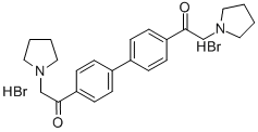 CAS 登录号：123489-65-6， 2-吡咯烷-1-基-1-[4-[4-(2-吡咯烷-1-基乙酰基)苯基]苯基]乙酮二氢溴酸盐