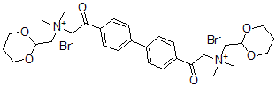 CAS#: 123489-69-0, 1,3-Dioxan-2-Ylmethyl-[2-[4-[4-[2-(1,3-Dioxan-2-Ylmethyl-Dimethylazaniumyl)Acetyl]Phenyl]Phenyl]-2-Oxoethyl]-Dimethylazanium Dibromide