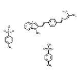 CAS#: 123509-62-6, 2-(2-{4-[(Diaminomethylene)Carbonohydrazonoyl]Phenyl}Vinyl)-1-Methyl-1H-Imidazo[1,2-a]Pyridin-4-Ium 4-Methylbenzenesulfonate - 4-Methylbenzenesulfonic Acid (1:1:1)