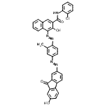 CAS 登录号：123677-03-2， N-(2-氯苯基)-3-羟基-4-({4-[(7-羟基-9-氧代-9H-芴-2-基)偶氮]-2-甲基苯基}偶氮)-2-萘甲酰胺