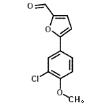 CAS 登录号：124014-00-2， 5-(3-氯-4-甲氧基苯基)-2-糠醛