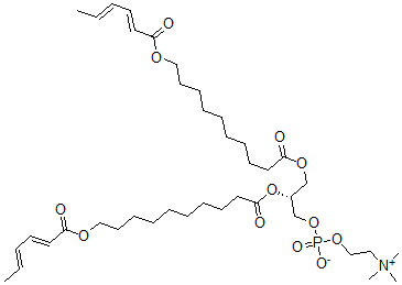 CAS 登录号：124154-20-7， [(2R)-2,3-二[10-[(2E,4E)-己-2,4-二烯酰基]氧基癸酰氧基]丙基]2-三甲基铵乙基磷酸酯盐