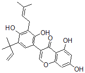 CAS 登录号：124166-28-5， 3-[2,4-二羟基-5-(2-甲基丁-3-烯-2-基)-3-(3-甲基丁-2-烯基)苯基]-5,7-二羟基苯并吡喃-4-酮
