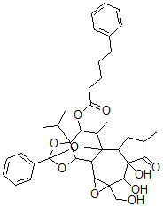 CAS 登录号：124392-15-0， 1,2,15,16-四氢-12-((1-氧代-5-苯基戊基)氧基)-瑞香毒素