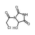 CAS 登录号：124443-51-2， 1-(氯乙酰基)-5-羟基-2,4-咪唑烷二酮