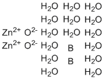 CAS 登录号：12447-61-9， 氧化硼锌水合物