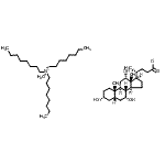 CAS 登录号：124536-24-9， 甲基-三辛基-铵;(4R)-4-[(3R,5S,7R,8R,9S,10S,12S,13R,14S,17R)-3,7,12-三羟基-10,13-二甲基-2,3,4,5,6,7,8,9,11,12,14,15,16,17-十四氢-1H-环戊二烯并[a]菲-17-基]戊酸酯