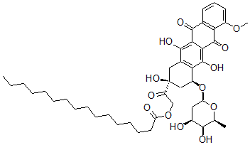 CAS 登录号：124622-11-3， [2-[(2S,4S)-4-[(2S,4S,5S,6S)-4,5-二羟基-6-甲基四氢吡喃-2-基]氧基-2,5,12-三羟基-7-甲氧基-6,11-二氧代-3,4-二氢-1H-并四苯-2-基]-2-氧代乙基]十六烷酸酯