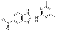 CAS 登录号：124636-05-1， N-(4,6-二甲基嘧啶-2-基)-6-硝基-1H-苯并咪唑-2-胺