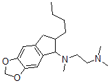 CAS 登录号：124673-07-0， N-(6-丁基-6,7-二氢-5H-环戊二烯并[f][1,3]苯并二氧戊环-5-基)-N,N',N'-三甲基乙烷-1,2-二胺
