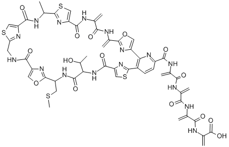 CAS 登录号：124883-37-0， 58-(1-羧基乙烯基)-28-去亚乙基-14-去(2-羟基丙亚基)-21-去甲氧基-17,31-二去甲基-28-甲基-14-((甲硫基)甲基)-30-硫杂-磺基霉菌素I