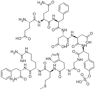 CAS 登录号：125131-58-0， 谷氨酰-谷氨酰胺酰-苯丙氨酰 H-天冬氨酰-天冬氨酰-酪氨酰(So3h)-甘氨酰-组氨酰-蛋氨酰-精氨酰-苯丙氨酰胺