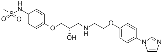 CAS 登录号：125279-79-0， N-[4-[(2S)-2-羟基-3-[2-(4-咪唑-1-基苯氧基)乙基氨基]丙氧基]苯基]甲烷磺酰胺