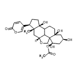 CAS 登录号：125339-13-1， (1beta,3beta,5beta,8Xi,9Xi,10Xi,11alpha,19R)-1-乙酰氧基-3,5,14,19-四羟基-11,19-环氧蟾蜍-20,22-二烯内酯