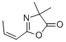 CAS 登录号：125376-15-0， 4,4-二甲基-2-(1-丙烯-1-基)-5(4H)-恶唑酮