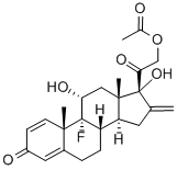 CAS#: 1255-35-2, 9-Fluoro-11beta,17,21-Trihydroxy-16-Methylenepregna-1,4-Diene-3,20-Dione 21-Acetate