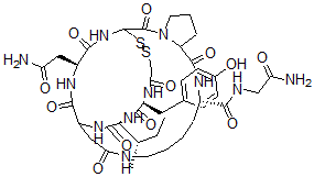 CAS 登录号：125666-62-8， beta-巯基丙酸(1)-环(谷氨酰(4)-赖氨酰(8))-缩宫素