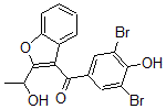 CAS 登录号：125729-46-6， (3,5-二溴-4-羟基苯基)-[2-(1-羟基乙基)-1-苯并呋喃-3-基]甲酮