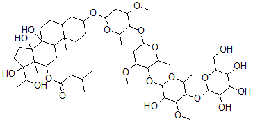 CAS#: 126005-93-4, 12,20-Di-O-isovaleryltomentogenin-3-O-alpha-oleandopyranosyl-(1-4)-alpha-oleandropyranoside