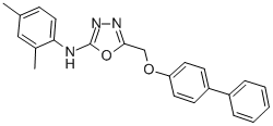 CAS 登录号：126006-85-7， N-(2,4-二甲基苯基)-5-[(4-苯基苯氧基)甲基]-1,3,4-恶二唑-2-胺
