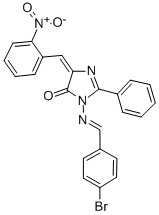 CAS#: 126293-30-9, (5Z)-3-[(4-Bromophenyl)Methylideneamino]-5-[(2-Nitrophenyl)Methylidene]-2-Phenylimidazol-4-One