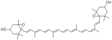 CAS#: 1263-54-3, 6-[(1E,3E,5E,7E,9E,11E,13E,15Z,17E)-18-(3-Hydroxy-1,5,5-Trimethyl-7-Oxabicyclo[4.1.0]Hept-6-Yl)-3,7,12,16-Tetramethyl-Octadeca-1,3,5,7,9,11,13,15,17-Nonaenyl]-1,5,5-Trimethyl-7-Oxabicyclo[4.1.0]Heptan-3-Ol