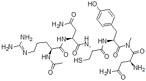 CAS#: 126355-75-7, (2S)-2-[[(2S)-2-Acetamido-5-(Diaminomethylideneamino)Pentanoyl]Amino]-N-[(2R)-1-[[(2S)-1-[[(2S)-2,4-Diamino-4-Oxobutanoyl]-Methylamino]-3-(4-Hydroxyphenyl)-1-Oxopropan-2-Yl]Amino]-1-Oxo-3-Sulfanylpropan-2-Yl]Butanediamide