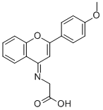 CAS 登录号：126480-34-0， N-[2-(4-甲氧基苯基)-4H-1-苯并吡喃-4-亚基]-甘氨酸