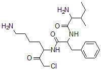 CAS 登录号：126642-86-2， 2-氨基-N-[1-[(7-氨基-1-氯-2-氧代庚烷-3-基)氨基]-1-氧代-3-苯基丙烷-2-基]-3-甲基戊酰胺