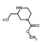 CAS 登录号：126766-56-1， 甲基3-(羟基甲基)-1-哌嗪羧酸酯