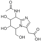 CAS 登录号：126844-81-3， 2-[8-乙酰氨基-6,7-二羟基-5-(羟基甲基)-5,6,7,8-四氢咪唑并[3,2-a]吡啶-3-基]乙酸
