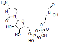 CAS 登录号：126986-25-2， 胞苷5'-(三氢二磷酸酯),P'-(2-(甲酰基羟基氨基)乙基)酯