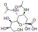 CAS 登录号：127099-59-6， (2S,4S,5R,6R)-4,5-二乙酰氨基-2-羟基-6-[(1R,2R)-1,2,3-三羟基丙基]四氢吡喃-2-羧酸