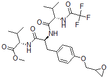CAS 登录号：127132-43-8， (2S)-3-甲基-2-[[(2S)-2-[[(2S)-3-甲基-2-[(2,2,2-三氟乙酰基)氨基]丁酰基]氨基]-3-[4-(环氧乙烷-2-基甲氧基)苯基]丙酰]氨基]丁酸甲酯