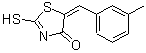 CAS 登录号：127378-26-1， (5E)-5-(3-甲基苄亚基)-2-硫基-1,3-噻唑-4(5H)-酮
