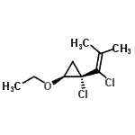 CAS 登录号：127579-20-8， (1S,2S)-1-氯-1-(1-氯-2-甲基-1-丙烯-1-基)-2-乙氧基环丙烷