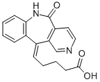 CAS 登录号：127653-90-1， (5E)-5-(5-氧代-6H-吡啶并[4,3-c][1]苯并氮杂卓-11-亚基)戊酸