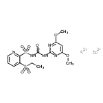 CAS 登录号：12770-50-2， N-[[(4,6-二甲氧基-2-嘧啶基)氨基]羰基]-3-(乙基磺酰基)-2-吡啶磺酰胺铝铍盐(1:1:1)
