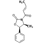 CAS 登录号：128440-43-7， (4S,5R)-3-[(2E)-2-丁烯酰]-4-甲基-5-苯基-1,3-恶唑烷-2-酮