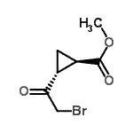 CAS 登录号：128515-13-9， 甲基(1R,2R)-2-(溴乙酰基)环丙烷羧酸酯