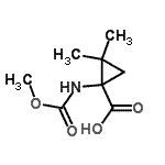 CAS 登录号：128753-44-6， 1-[(甲氧羰基)氨基]-2,2-二甲基环丙烷羧酸
