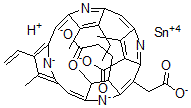CAS#: 128835-29-0, (Sp-4-2-(2S-trans))-(18-Carboxy-20-(Carboxymethyl)-8-Ethenyl-13-Ethyl-2,3-Dihydro-3,7,12,17-Tetramethyl-21H,23H-Porphine-2-Propanoato(5-)-N21,N22,N23,N24)Stannate(1-) Hydrogen