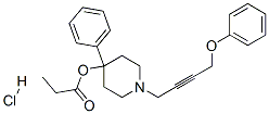 CAS 登录号：128864-80-2， [1-(4-苯氧基丁-2-炔基)-4-苯基哌啶-4-基]丙酸酯盐酸盐