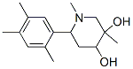 CAS 登录号：128887-76-3， 1,3-二甲基-6-(2,4,5-三甲基苯基)哌啶-3,4-二醇