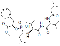 CAS#: 128923-36-4, Isovaleryl-valyl-valyl-leucine phosphinate-3-phenyllactic acid methyl ester