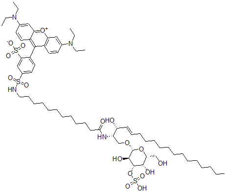CAS#: 128969-82-4, N-Lissamine rhodaminyl-(12-aminododecanoyl)cerebroside 3-sulfate