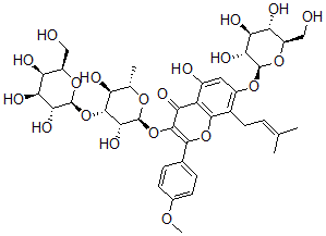 CAS#: 128988-53-4, Anhydroicaritin 3-galactosyl(1-3)rhamnoside-7-glucoside