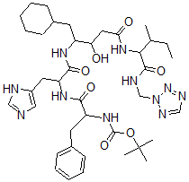 CAS#: 129049-51-0, N-(tert-Butoxycarbonal)-phenylalanyl-histidyl-(4-amino-3-hydroxy-5-cyclohexyl)-pentacarbonyl-isoleucyl-(2-amidomethyl)tetrazol